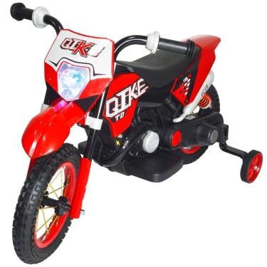 Imagem de Mini Moto Cross 6V Elétrica Recarregável Infantil Triciclo Criança Brinqway BW-083VM Vermelho Bivolt