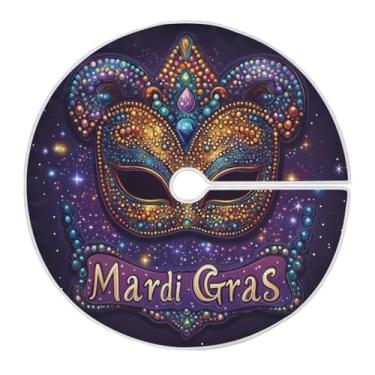 Imagem de Blueangle Saia de árvore colorida de carnaval de 90 cm para decoração de carnaval (144)