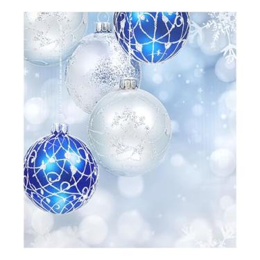 Imagem de SEHANY Capa magnética de bola de Natal, adesivos magnéticos de decoração de Natal antiarranhões para painel de geladeira e lava-louças, decoração de Natal de cozinha doméstica 58 x 66 cm