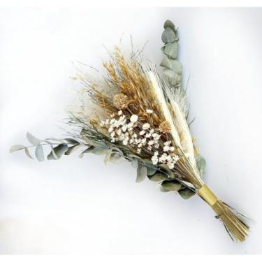 Imagem de Buquê De Eucalipto – Arranjo Floral Seco, Adequado Para Presentes, DecoraçãO De Interiores E Arranjos De Mesa(BRANCA)