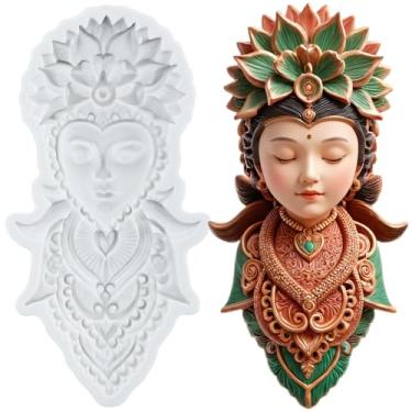 Imagem de MYPRACS Molde de silicone Angel Queen Fondant para decoração de bolos de açúcar, topo de cupcake, pasta de goma de chocolate, argila de polímero