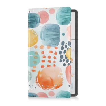 Imagem de Kigai Porta-cartão de registro de carro de grafite colorido e seguro - para porta-luvas de caminhão de carro, console, organizador de documentos, capa carteira de couro PU premium