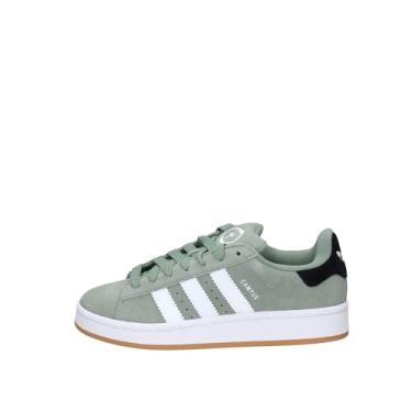 Imagem de adidas Originals Campus 00 Tênis infantil grande, Verde prateado/branco nuvem/chiclete, 19