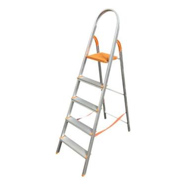 Imagem de Escada de Alumínio 5 degraus Residencial EDS005 Ágata - agata