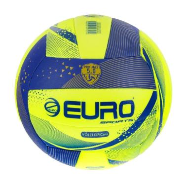 Imagem de Bola Euro Vôlei 5.0 Pro Max Amarela e Azul - Único-Unissex