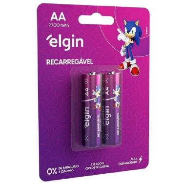 Imagem de Pilha Recarregável Aa 2700Mah Elgin Com 2 Unidades Comum