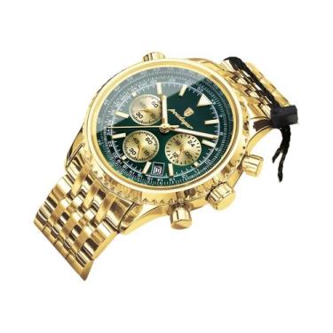 Imagem de Relógio Militar Masculino À Prova D'Água Com Data Luminosa Cronógrafo 