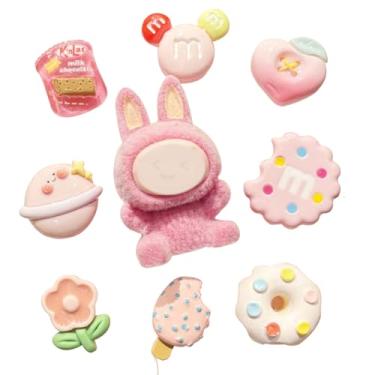 Imagem de Berloques de sapato para crocs labubu sandálias decorativas, pingentes de acessórios de PVC para meninos e meninas mulheres, rosa, 1-1.5in/1.4-2.4in