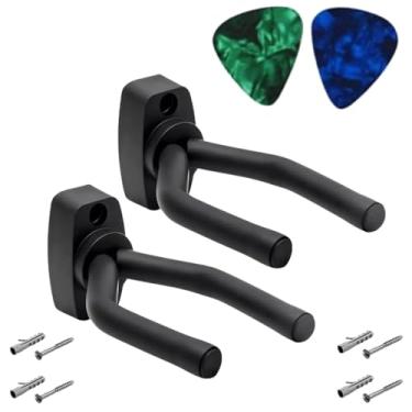 Imagem de 2 Suporte de Parede Violão Cavaquinho Ukulele Guitarra Violino + 2 Palhetas