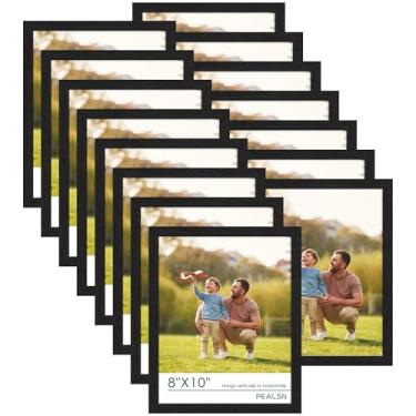 Imagem de PEALSN Conjunto de 15 porta-retratos de 20 x 25, molduras para galeria de parede para montagem na parede ou exibição de mesa, preto