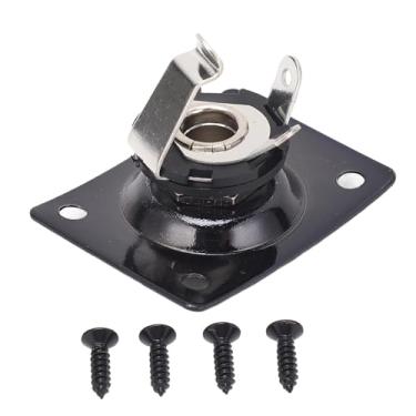 Imagem de LiebeWH Placa de Saída de Guitarra, Design Compacto de Metal, Fácil Instalação, Adequada para Usuários de Guitarra Elétrica Telecaster (Preto)