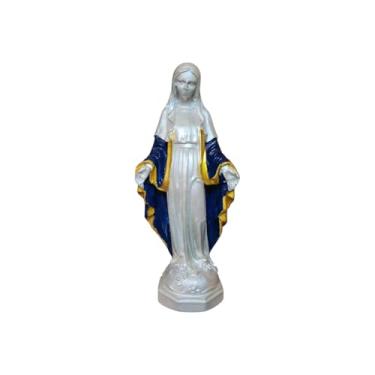 Imagem de Imagem de Nossa Senhora das Graças em Gesso Artesanal Premium – Pintada à Mão – 15 cm – Acabamento de Luxo e Alta Resistência