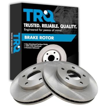 Imagem de TRQ Conjunto de par de rotores de freio a disco dianteiro para Pontiac Aztek 2001-2005 / Buick Rendezvous 2001-2007/Modelos com tração dianteira FWD
