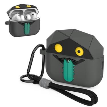 Imagem de OAJ Capa divertida para AirPods com cordão e mosquetão, design legal de personagem 3D, capa protetora à prova de choque para AirPods Pro 3 (Goofy)