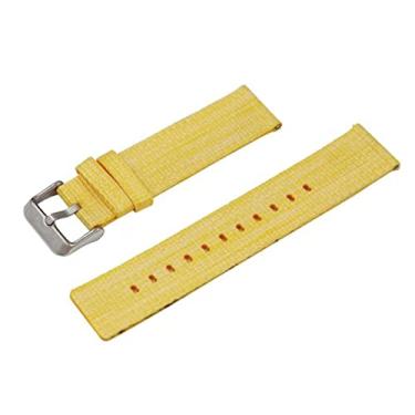 Imagem de KAPPDE Pulseira de nylon para relógio Samsung Galaxy 4/clássico/3/46mm/42mm/Active 2 gear s3 frontier watchBand 20mm 22mm pulseira Correa (Cor: Amarelo, Tamanho: 22mm Universal)