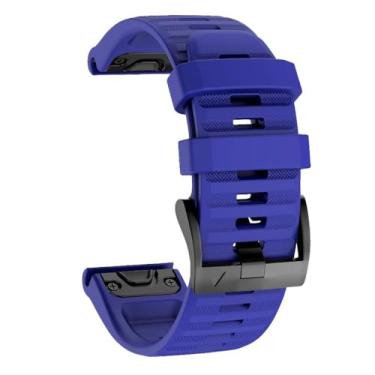 Imagem de FFHDJL Pulseira de relógio de 26 mm para Garmin Fenix 7X Pro/Fenix 7X/Fenix 6X/Fenix 6X Pro/Fenix 5X/Fenix 3, pulseira de silicone macio de ajuste rápido de 26 mm para Garmin Descent Mk3i 51 mm/Epix