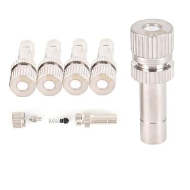 Imagem de GQQGSHOP Kit de bicos de nebulização de latão de 50 peças para sistema de refrigeração, bocal push-in de baixa pressão de 8 mm, bicos de neblina para sistema de resfriamento ao ar livre, bomba de água