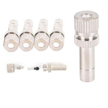 Imagem de Kit de bicos de nebulização de latão de 50 peças para sistema de refrigeração, bocal push-in de baixa pressão de 6 mm, bicos de neblina para sistema de refrigeração ao ar livre, bomba de água de