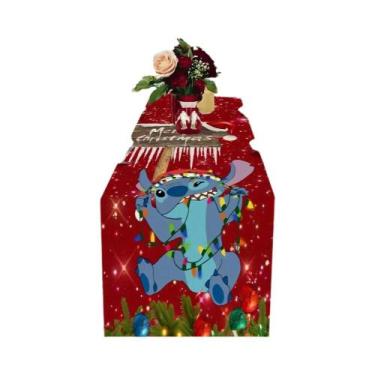 Imagem de Toalha De Mesa De Natal Disney Stitch Com Luz Vermelha Para Reuniões I