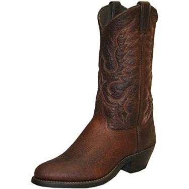 Imagem de Bota cowboy masculina Bison de couro Abilene, Marrom, 7