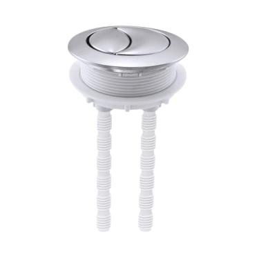 Imagem de Bothyi Botão de substituição para caixa acoplada do vaso sanitário, ideal para manutenção de banheiros residenciais. Compatível com orifícios de cerâmica de