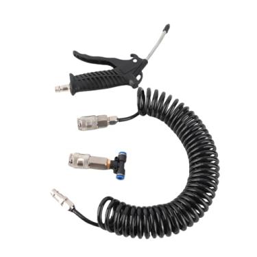 Imagem de WALFRONT Espanador de Ar Industrial Com Mangueira de 8 Mm Sopro de Compressor de Ar Resistente para Limpeza de Máquinas Uso Doméstico Automotivo 5M Comprimento da Mangueira 6mm Conector Rápido