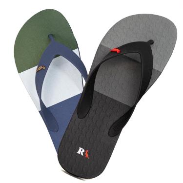 Imagem de Kit 2 Chinelo Reserva Go Trancoso Casual Borracha Confortável 750040396 Cor:;Tamanho:41-42-Masculino