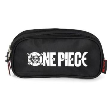 Imagem de Estojo Triplo Juvenil One Piece - Preto - One Piece - Luxcel
