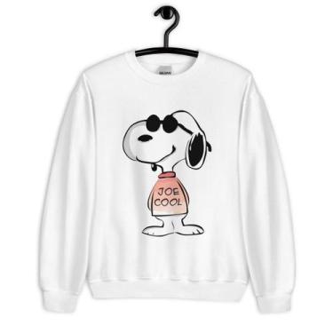 Imagem de Moletom Blusão Unissex Beagle Joe Cool, Branco, G, Unissex