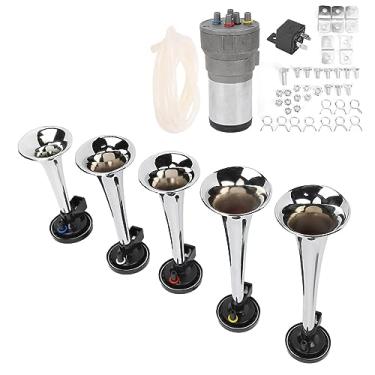 Imagem de aqxreight Conjunto de Trompete de Ar Com Design Elegante e Forte Desempenho, Ideal para Caminhões, Trens e Barcos, Acessórios Automotivos