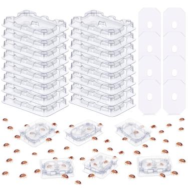 Imagem de Qualirey Detector de percevejos de cama reutilizável, armadilhas de percevejos com cola forte, interceptores de percevejos, armadilha de cola de detecção precoce para pernas de cama, bloqueador de