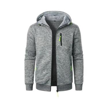 Imagem de Jaqueta Masculina Esportiva Casual Com Capuz E Cardigã Estilo Beisebol