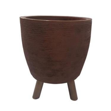 Imagem de Vaso Berlim 40 x 33 cm com tripé de madeira - Alpe & Aritana CORES:Cho