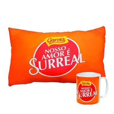 Imagem de Almofada e Caneca Nosso Amor - Laranja - 29x19 cm