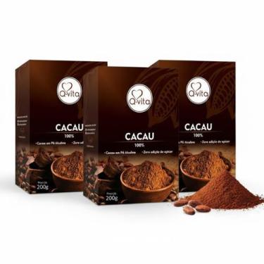 Imagem de Kit c/ 3und Cacau em Pó Zero Açúcar QVITA 200g