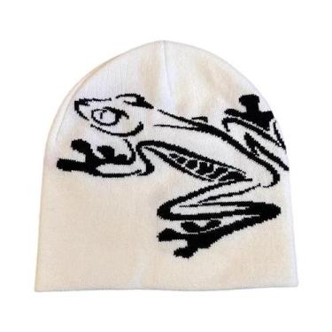 Imagem de Gorro Unissex Com Estampa De Sapo, Chapéu De Inverno De Malha Elástica
