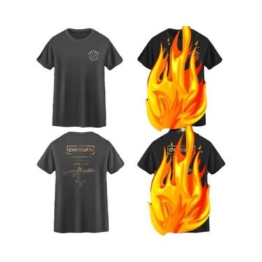 Imagem de Camiseta Masculina De Verão Em Algodão Com Estampa Militar Tática, Cam