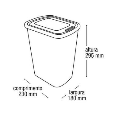 Imagem de Lixeira Com Tampa Click Metalizado Label 25461 Arqplast Capacidade: 9L