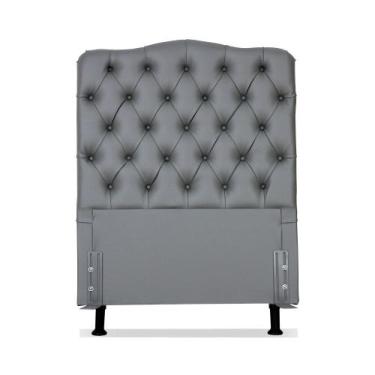 Imagem de Cabeceira de Cama Box Solteiro 110 cm larg. Dunas Larhome Cinza