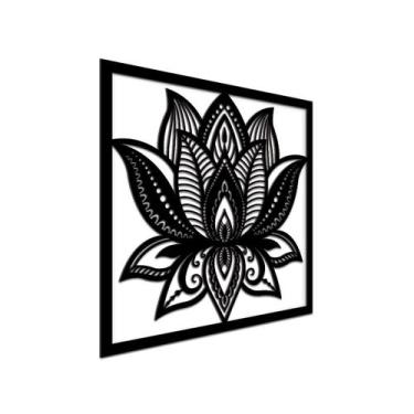 Imagem de Quadro Alto Relevo Para Sala E Quarto Floral 22X22Cm - JABB