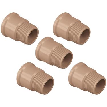 Imagem de Kit Com 5 Adaptador Curto Soldável 20Mm X 1/2 Caixa D`Água