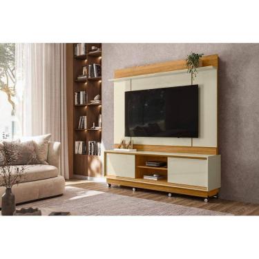 Imagem de Rack com Painel Siena para TV de até 75 polegadas (Com Rodízio) - Cumaru Opala - Madetec