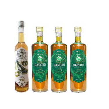 Imagem de Kit 3 Cachaça de Jambu Meu Garoto + 1 Jambu Castanha do Pará