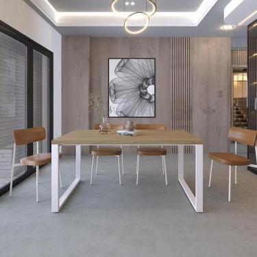 Imagem de Mesa de Jantar Queens 160cm Est.Branca - Metalig