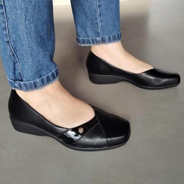 Imagem de Sapato Feminino Super Conforto Firezzi Scarpin 253022, Preto, 35
