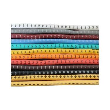 Imagem de Etiquetas De Marcadores De Cabos De PVC Coloridas 500pcs Marcadores De