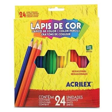 Imagem de Lápis de Cor 24 Cores Acrilex Lapis de Cor 24 Cores Acrilex - Wessel