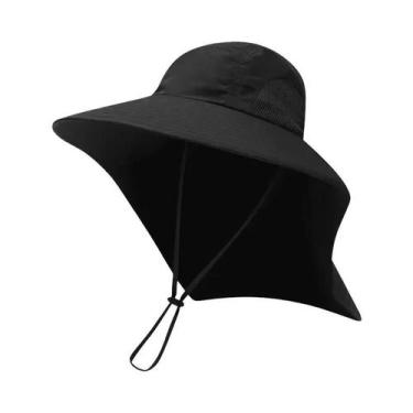 Imagem de Chapéu De Sol Unissex Com Aba Larga E Protetor De Pescoço, Proteção UV