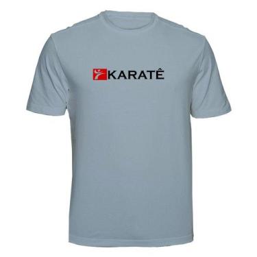 Imagem de Camiseta Karatê Arte Marcial Cor:CinzaTamanho:G, Cinza, G