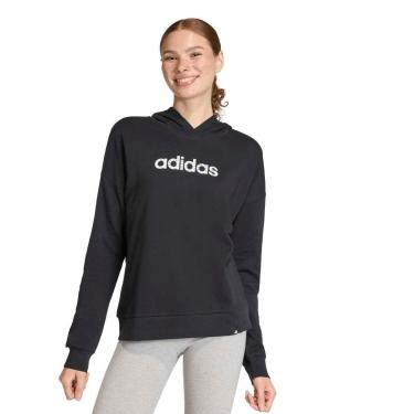 Imagem de Moletom Adidas W Lin Ft Hd Vl - Preto P-Feminino
